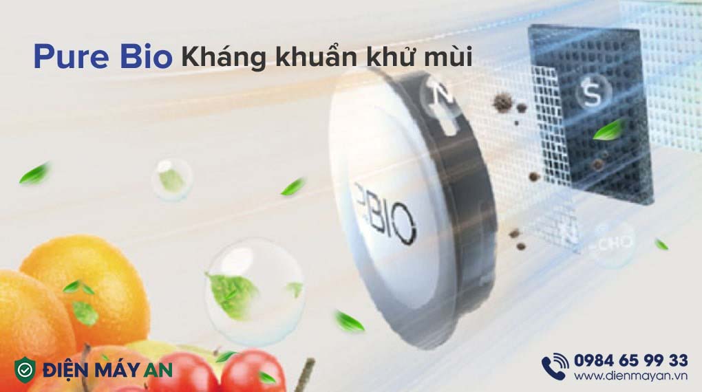 Tủ Lạnh Toshiba Inverter 407 Lít GR-RT535WE-PMV(06)-MG - công nghệ kháng khuẩn, khử mùi
